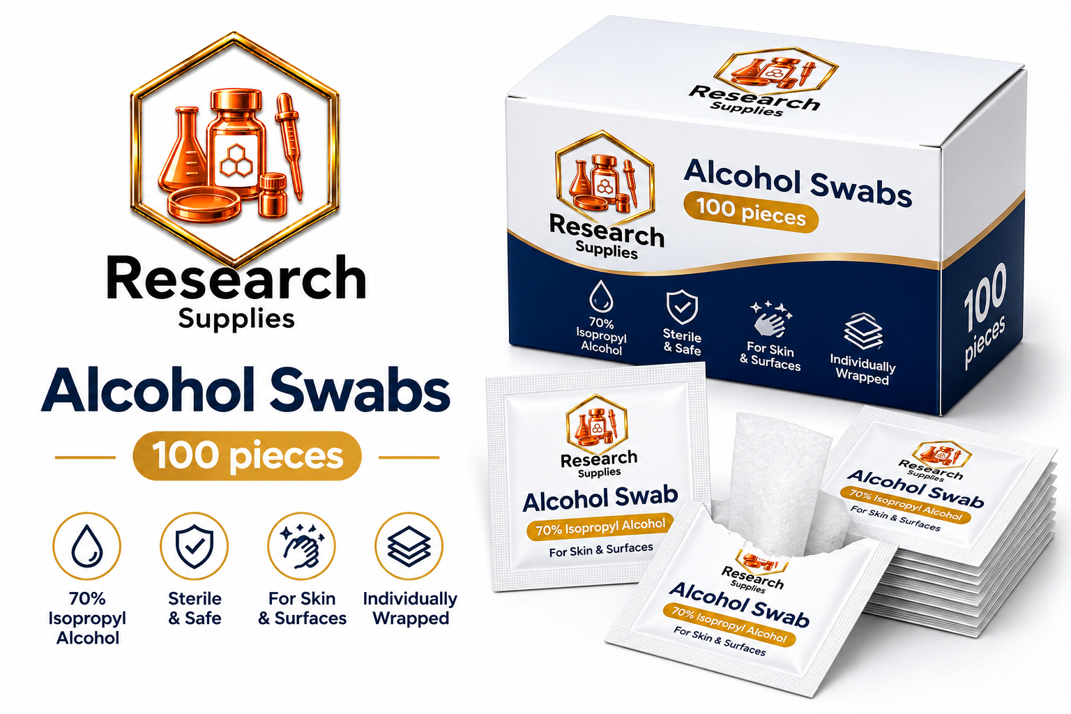 Alcohol Swabs – 100 stuks